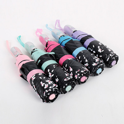 厂家批发打扑克剧烈运动视频软件下载创意加厚全自动樱花伞 8骨黑胶遮阳晴雨伞自动樱花伞